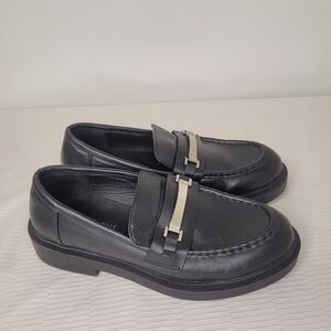 Madden Girl Kenzzie Faux Leather Chunky Loafers sz 9M